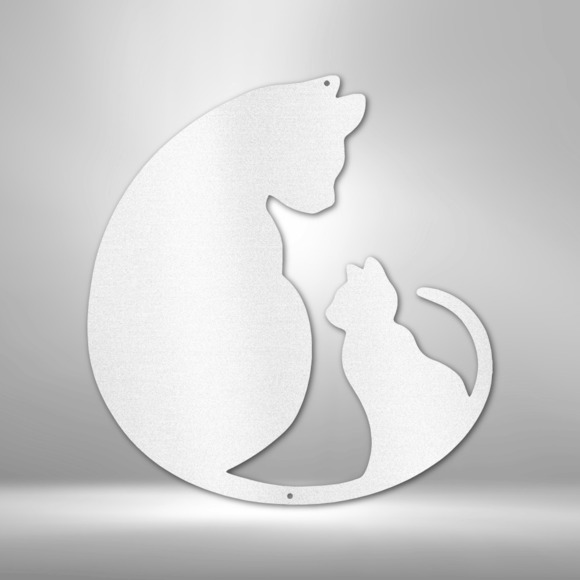Cat Lover Steel Sign Laser Cut Powder Coated Home & Office Metal Wall Decor Mult